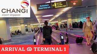 Terminal 1 Arrival  Changi Airport Singapore  TamilTreasures [upl. by Suaeddaht]