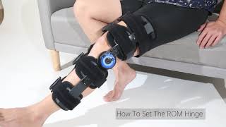 Hinged ROM Post Op Knee Brace for Recovery Stabilization After Surgery  Orthomen [upl. by Nereus]