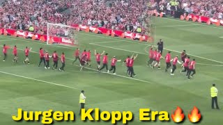 Liverpool players Celebrating with Jurgen Klopp 😭 Klopp Fareware [upl. by Carrissa]