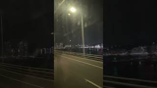 Haeundae Beach crossing Gwangalli bridge Busan at night time [upl. by Nussbaum987]