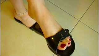 my black flat sandals dangling [upl. by Garvy]