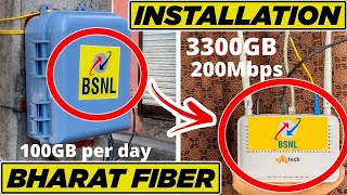 BSNL FIBER INSTALLATION  BSNL Fiber Broadband  BSNL Bharat Fiber Broadband in Village [upl. by Dalila]