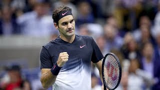 US Open Tennis 2017 In Review Roger Federer [upl. by Idnyc831]