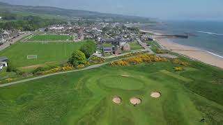 short flyover of the first few holes at Golspie Golf Club and the beautiful beach [upl. by Leonie5]