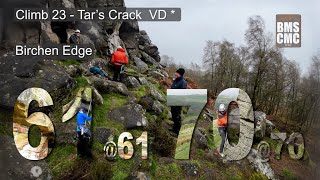 Climb 23  Day 3  Tars Crack  Birchen Edge  Peak District [upl. by Zingale]