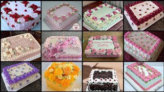 Latest Square Cake Decorating ideas 2023  Selected Square Shape Cake Design [upl. by Diver]