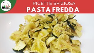 Pasta fredda tonno piselli e zucchine in 1 minuto  ricette veloci  FoodVlogger [upl. by Gnouc]