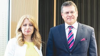 Prezidentský duel Zuzana Čaputová a Maroš Šefčovič [upl. by Reisinger]