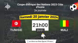 CAN 2023  Tunisie vs Mali en direct sur Bein Sports 2 France  20012024 à 21 h [upl. by Ole]