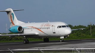 Fly All Ways Fokker 70 Charter flight from Barbados in Antigua [upl. by Down]