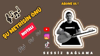 Şu metrisin önü bir uzun alanNotalı bağlama🎶 [upl. by Yalonda]