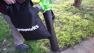 Greenworks 40v rechargeable leaf blower and mulcher [upl. by Copland406]