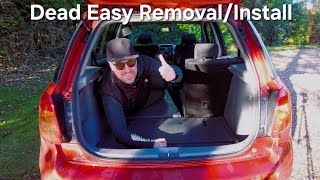 Suzuki SX4 Rear Seat Removal  Bed Platform Install  Car Camper [upl. by Aicirtap951]