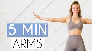 5 MIN TONED ARMS WORKOUT  No Equipment [upl. by Dnilasor734]