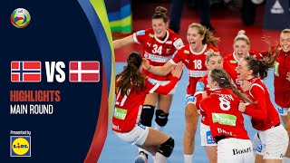 Denmark defeat Norway to get first place  Norway vs Denmark  Highlights  Womens EHF EURO 2022 [upl. by Yelhak]