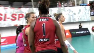 JG02  SESISP X SÃO CRISTÓVÃO SAÚDESÃO CAETANO  Paulista de Vôlei Feminino 2014  SEMI FINAL [upl. by Eatnod]