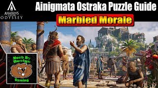 Assassins Creed Odyssey  Porphyrion Cave Ainigmata Ostraka  Marbled Morale [upl. by Jerome]