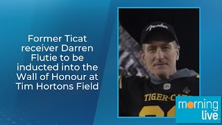 Former Ticat reciever Darren Flutie to be inducted into the Wall of Honour at Tim Hortons Field [upl. by Genovera]