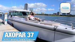 Axopar 37  Luxury 37ft Scandinavian Cabin Cruiser Yacht Tour [upl. by Fabyola]