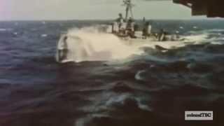 Refueling operation in heavy seas  1962 [upl. by Ramalahs]