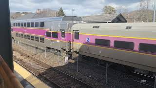 South Station bound from Stoughton Commuter rail train entering Canton Junction [upl. by Ellivnarg]