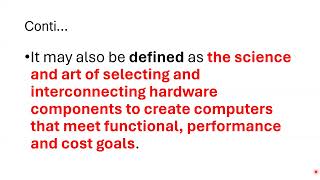 Computer Architecture lesson 1 [upl. by Katz]