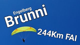 XC Paragliding Brunni 244Km FAI [upl. by Mavra]