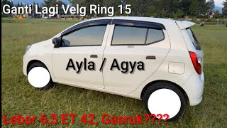 GANTI VELG AYLA AGYA R15 R 15 RING 15 ADVAN RG1 RG 1 LEBAR 65 ET 42 BAN CHAMPIRO GTX PRO 18560 [upl. by Brynna]