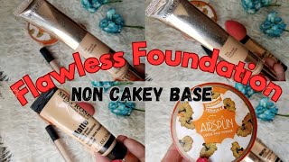 How to apply smooth flawless foundation Non cakey and non textured base Affordable Foundation [upl. by Nilde]