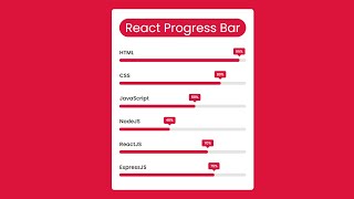 How To Make Animated Skills Bar Using React JS  Progress Bar learndailyteam [upl. by Aivatan]