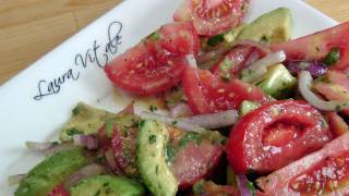 Tomato and Avocado Salad  Recipe by Laura Vitale  Laura in the Kitchen Ep 188 [upl. by Marvin]