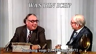 Was bin ich Mit Robert Lembke vom 23 Februar 1971  Stargast Heinz Erhardt [upl. by Uttica]