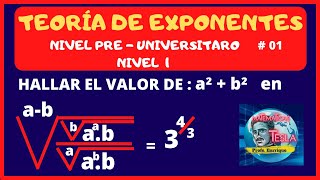 ✅✅TEORÍA DE EXPONENTES EJERCICIOS NIVEL PREUNIVERSITARIO 🚀🚀2023POTENCIACIÓN [upl. by Beller]