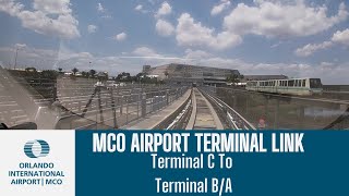 MCO Orlando Airport Terminal Link  Terminal C To Terminal BA  Full Route [upl. by Beekman]