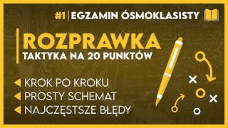 JAK NAPISAĆ ROZPRAWKĘ ✍️ Schemat za 20 punktów ✅️  Egzamin Ósmoklasisty 2025 [upl. by Essa]