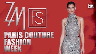 ZUHAIR MURAD COUTURE SS24 Paris Couture Fashion Week 4K Valery Kaufman A TYRIAN ARABESQUE Collection [upl. by Dunston655]