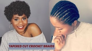 Easy Natural Looking Tapered Cut Crochet Braids Using Curlkalon Hair Collection [upl. by Akeinahs]