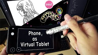 Use Your Phone as Drawing Tablet  Osu Tablet [upl. by Isma]