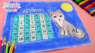 Calendario de Junio  ideas divertidas para Journal  DIY [upl. by Dagna]