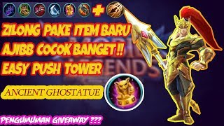 Zilong Enak Banget Pake Item Baru Jadi Gampang Push Tower  Review Item Zilong [upl. by Lyon]