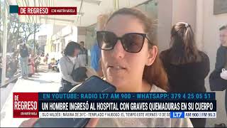 Corrientes un hombre ingresó al hospital con graves quemaduras en su cuerpo [upl. by Meil]