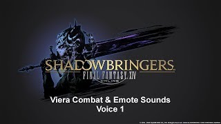 FFXIV Viera Voice 1 Combat amp Emotes [upl. by Adelpho704]