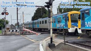 Trains at Wickham Rd Level Crossing Highett [upl. by Nawed]