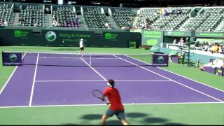 Roger Federer practice  Miami Sony Ericsson 2010 [upl. by Harms]