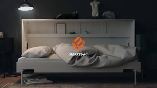 Wohnidee für kleine Räume  Schrankbett Klappbett Smartbett  BASIC Serie [upl. by Aisekal]