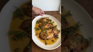 Fish meunière with browned butter and capers shorts foodasmr food foodie chef yummy fyp food [upl. by Esidnak]