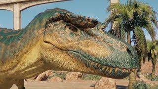 Albertosaurus vs Qianzhousaurus Ceratosaurus Majungasaurus amp Baryonyx  JWE 2 4K 60FPS [upl. by Benkley]