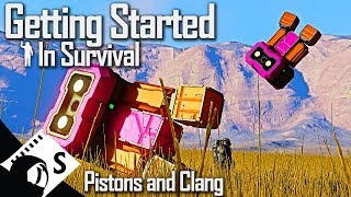 Pistons and Drilling Rigs  Getting Started in Space Engineers 5 Survival Tutorial Series [upl. by Norret187]