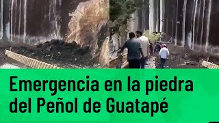 Piedra del Peñol de Guatapé el impactante video del desprendimiento de tierra [upl. by Llerryt]