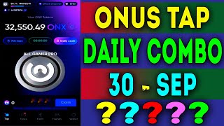 Onus Tap Tap Tap Daily Code 30 September 2024  Today Onus Daily Code  AGP onusdailycode [upl. by Pega]